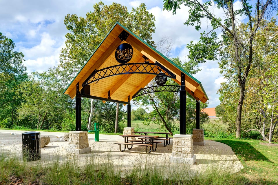 Ironworks Gable Shelter in Webster Grove, MO